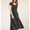 Damen People Tree Kleider | Midi Kleid - Carly Shibori Dress - Aus Bio-Baumwolle