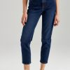 Damen ThokkThokk Jeans | Damen Mom Cropped Jeans Aus Biobaumwoll-Mix