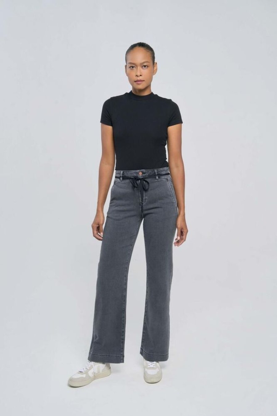 Damen DAWN Jeans | Dew Flared Soft Denim - French Pocket