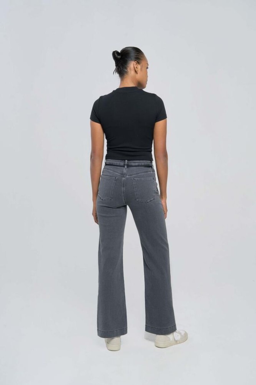 Damen DAWN Jeans | Dew Flared Soft Denim - French Pocket