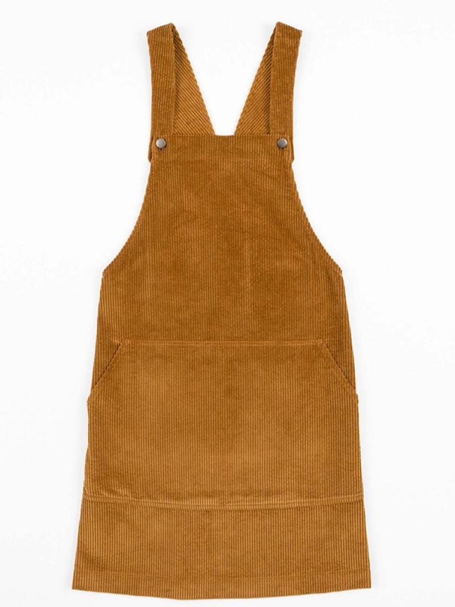 Damen Rotholz Kleider | Latzkleid - Dungaree Corduroy Dress - Aus Baumwollcord