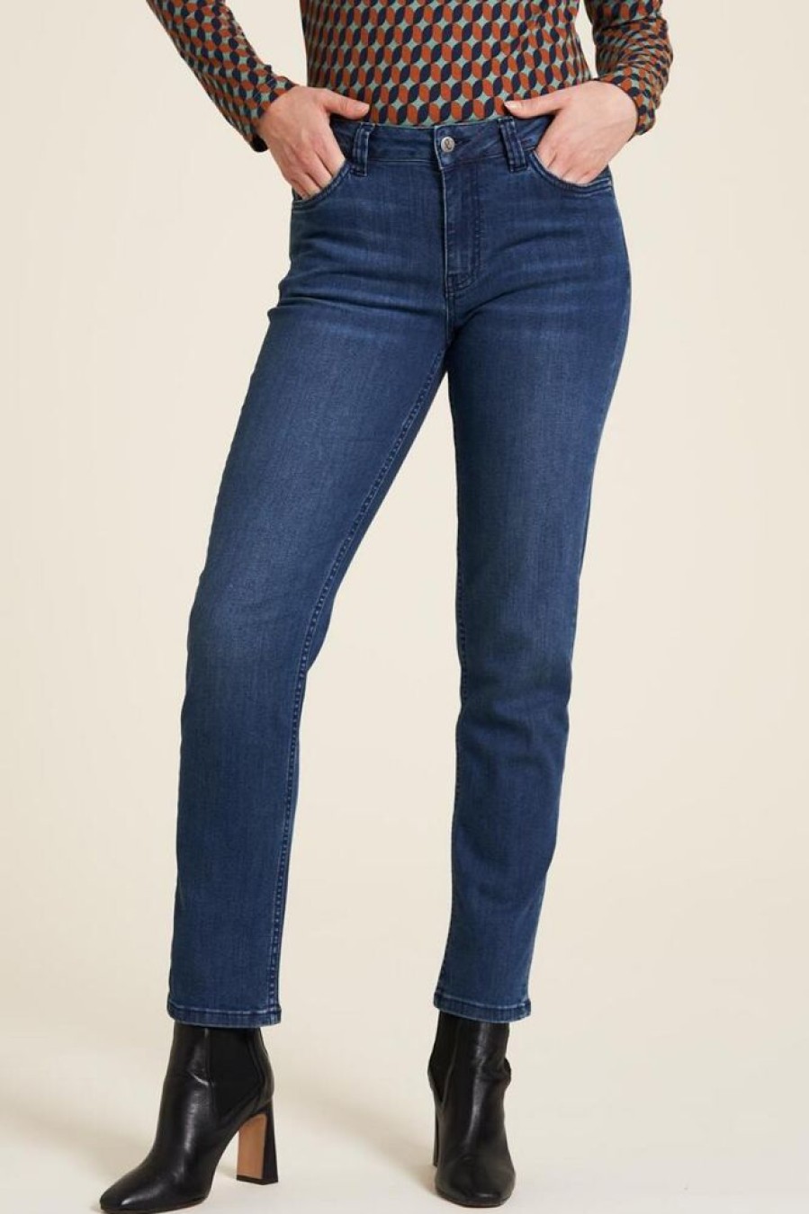 Damen TRANQUILLO Jeans | Stretch Denim Jeans Gerader Schnitt (W23G71)