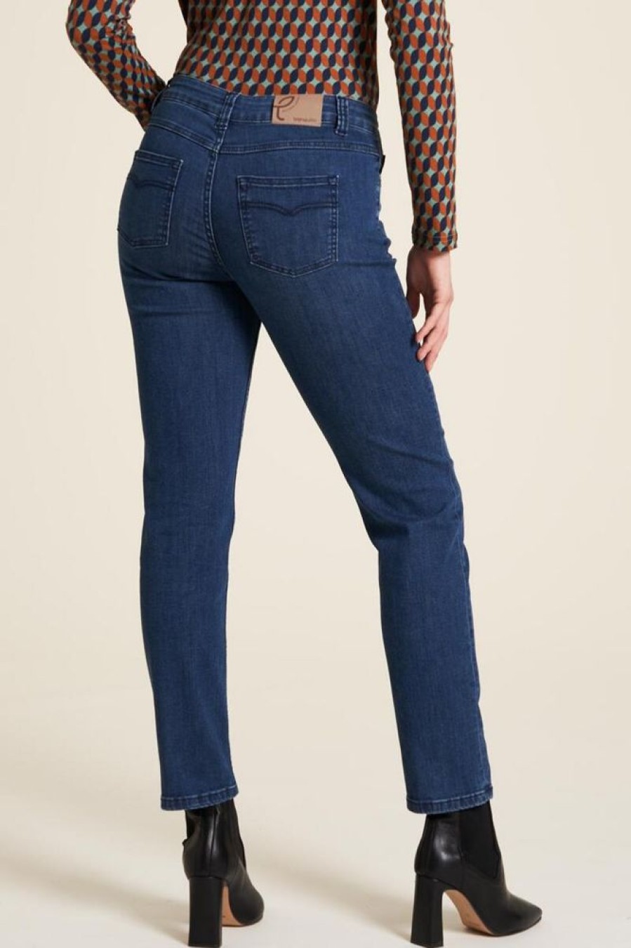 Damen TRANQUILLO Jeans | Stretch Denim Jeans Gerader Schnitt (W23G71)