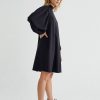 Damen thinking mu Kleider | Kleid Mit Weiten Armeln - Flora Dress - Schwarz