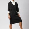 Damen LUXAA Kleider | Businesskleid Aus Bio-Baumwolle - Schwarz