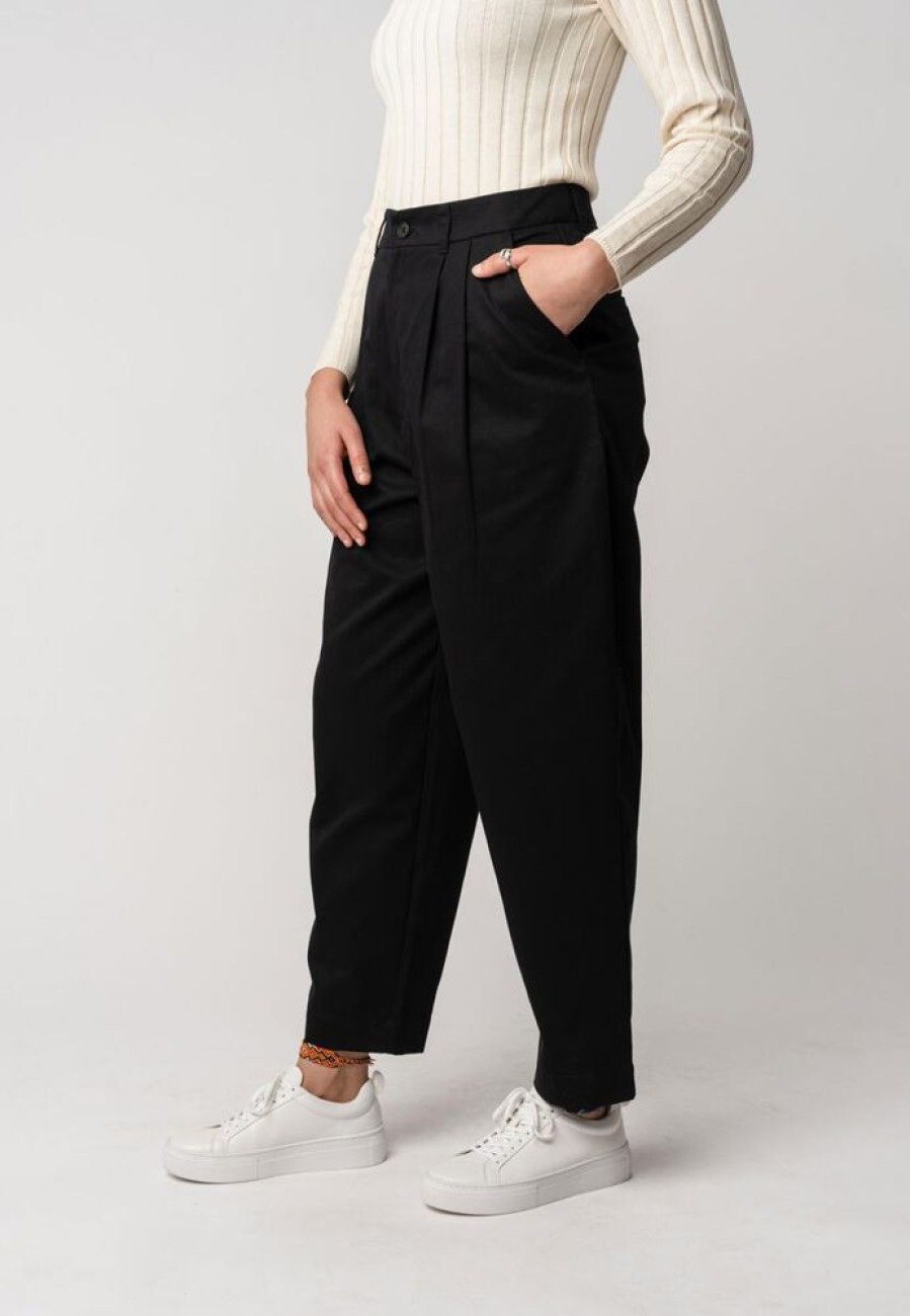 Damen MELA Hosen | Hose Mit Hohem Bund Und Bundfalten Neha | Von Mela | Fairtrade & Gots Zertifiziert