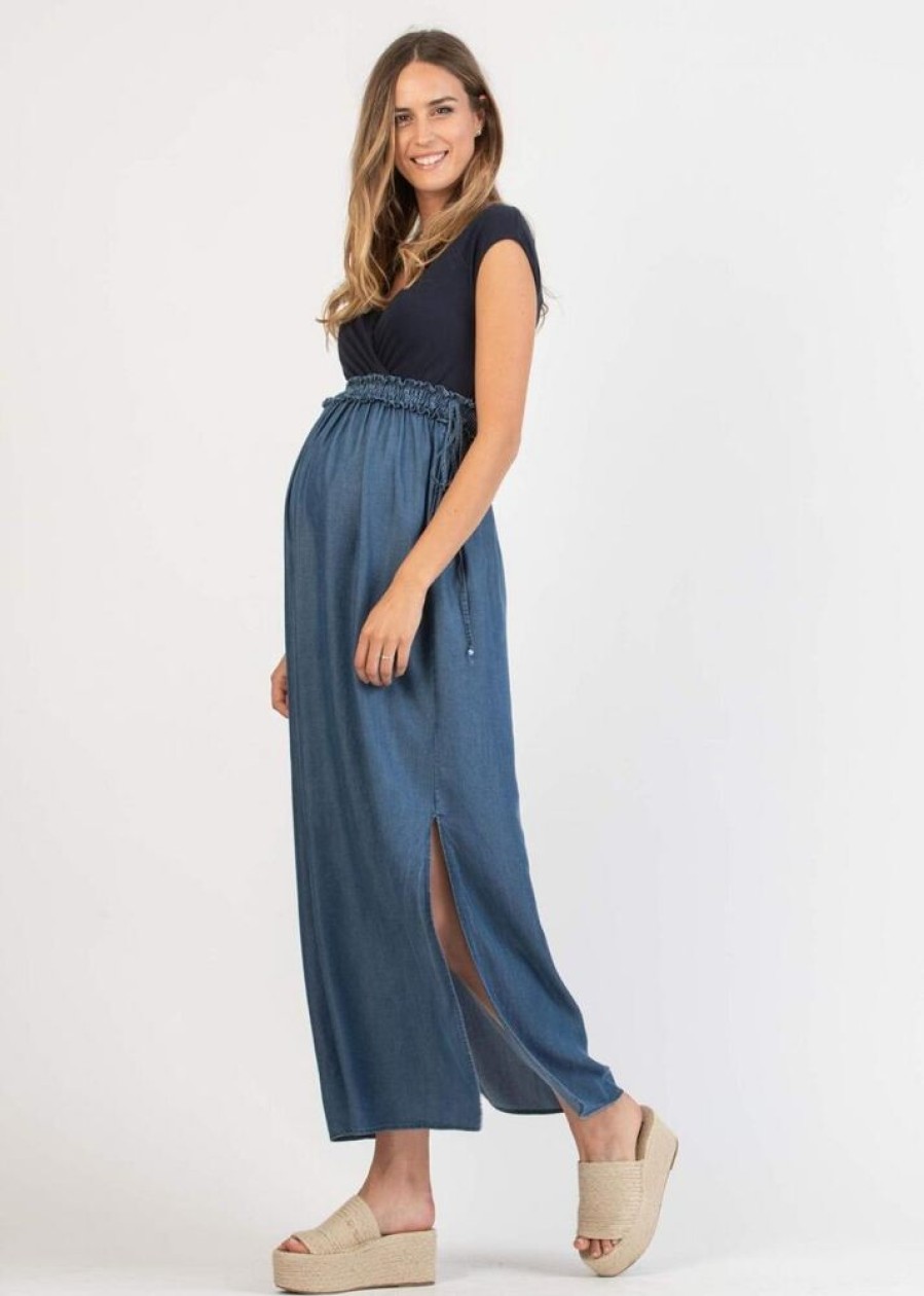 Damen Attesa Kleider | Maxi Umstands- Und Stillkleid