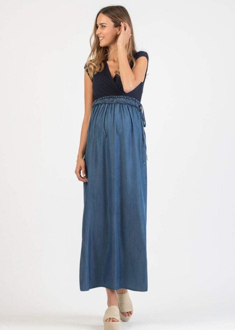 Damen Attesa Kleider | Maxi Umstands- Und Stillkleid