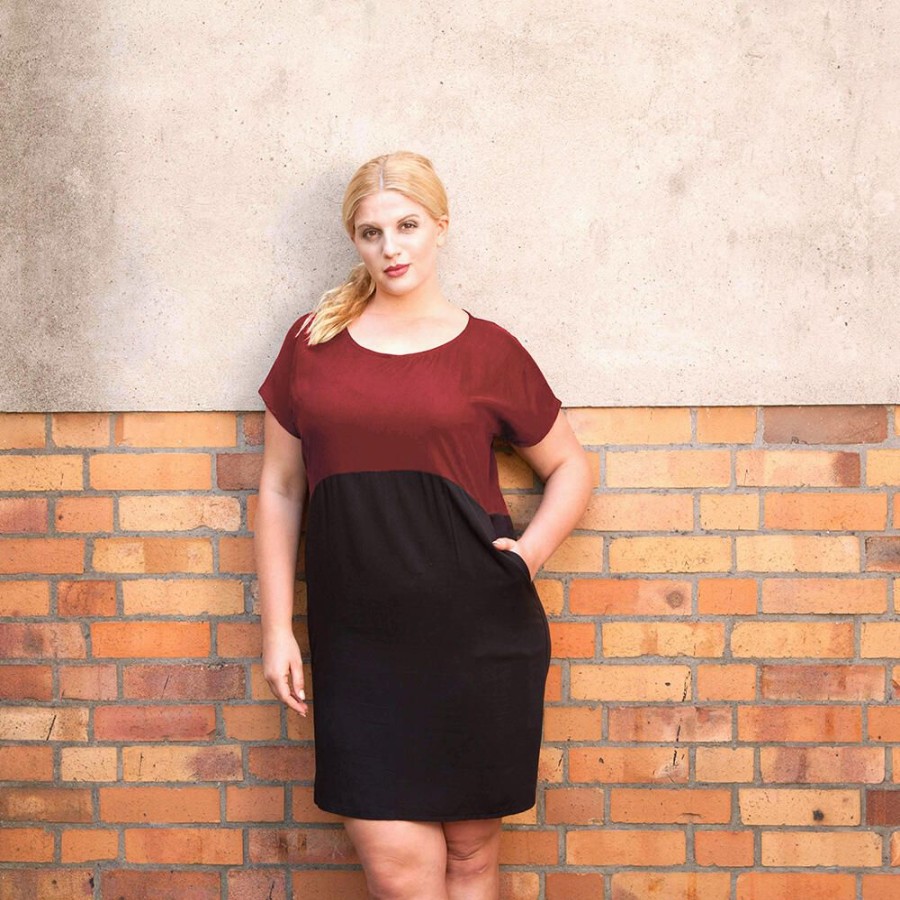 Damen WiDDA berlin Kleider | Kleid "Too Wine" Aus Tencel