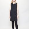 Damen LUMEN organic Kleider | Knotenkleid Kurz Jersey Schwarz