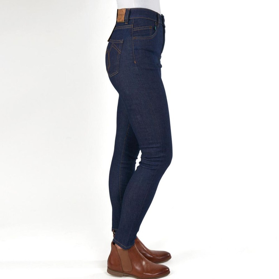 Damen fairjeans Jeans | Rohrenjeans Skinny High Navy, Eng Und Elastisch Mit Hohem Bund, Dunkelblau