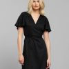 Damen DEDICATED Kleider | Wickelkleid Kungshamn - Black