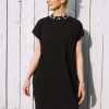 Damen Lena Schokolade Kleider | Kleid Triangle Schwarz Aus Bio-Baumwolle