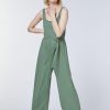 Damen Detto Fatto Hosen | Armelloser Yoga-Jumpsuit Aus Viskose-Mix In Rippoptik