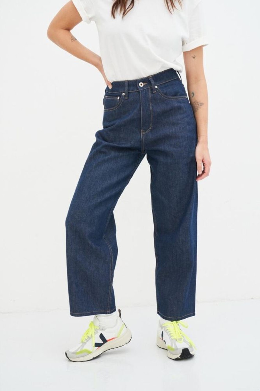 Damen Kuyichi Jeans | Jeans Barrel Fit Mit Hohem Bund Und Weitem Bein - Bobbie - Bio-Baumwolle