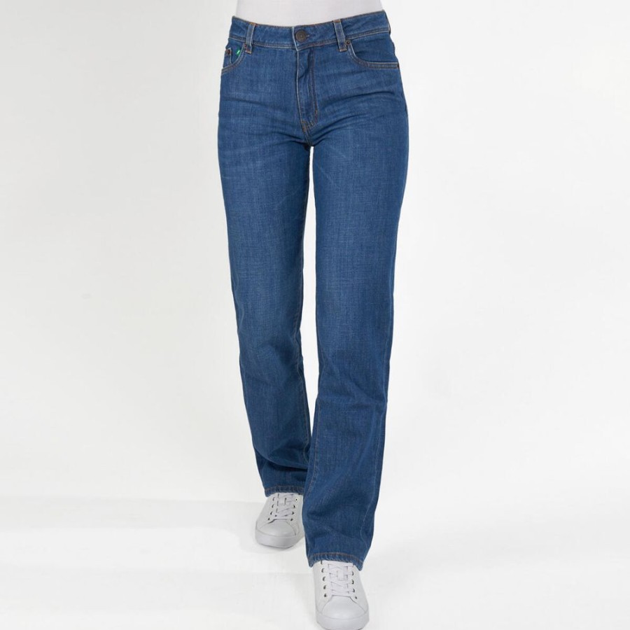 Damen fairjeans Jeans | Damenjeans Classic, Gerades Bein, Hoher Bund, In Farben Navy Und Waves