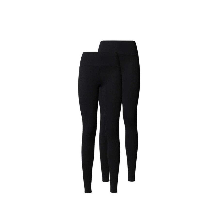 Damen ThokkThokk Hosen | Damen Leggings Bio Fair 2Er Pack Schwarz