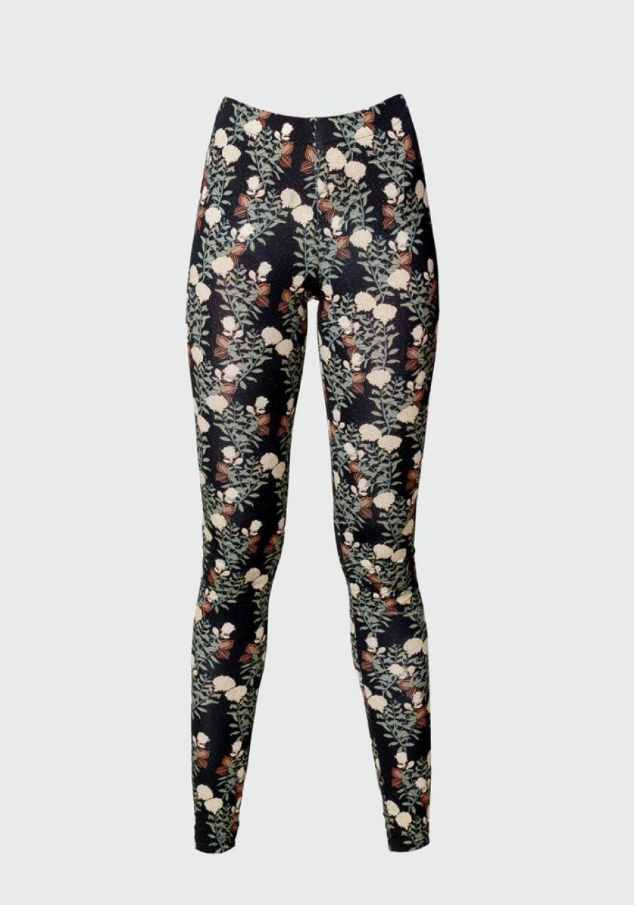 Damen Atelier SNOW Hosen | Bio-Baumwolle Leggings Nightflower