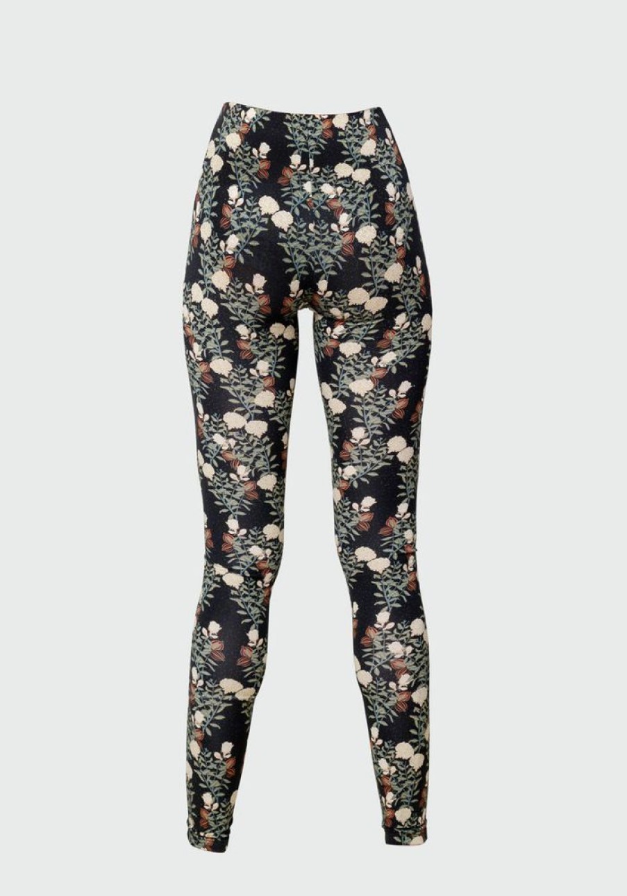 Damen Atelier SNOW Hosen | Bio-Baumwolle Leggings Nightflower