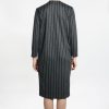 Damen LUXAA Kleider | Egg-Shape Nadelstreifen Kleid - Schwarz