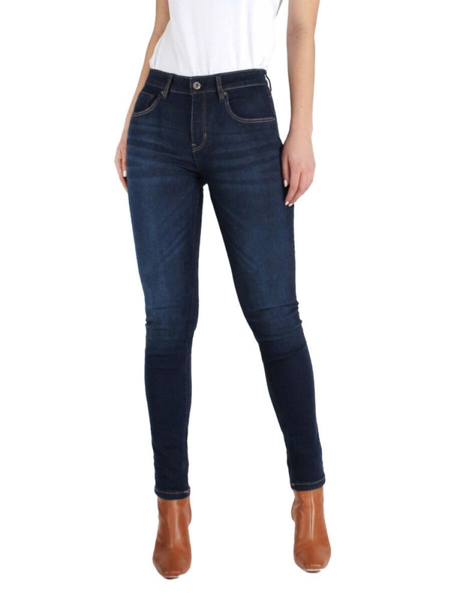 Damen Kuyichi Jeans | Kuyichi Damen Skinny Jeans Carey Dark Blue