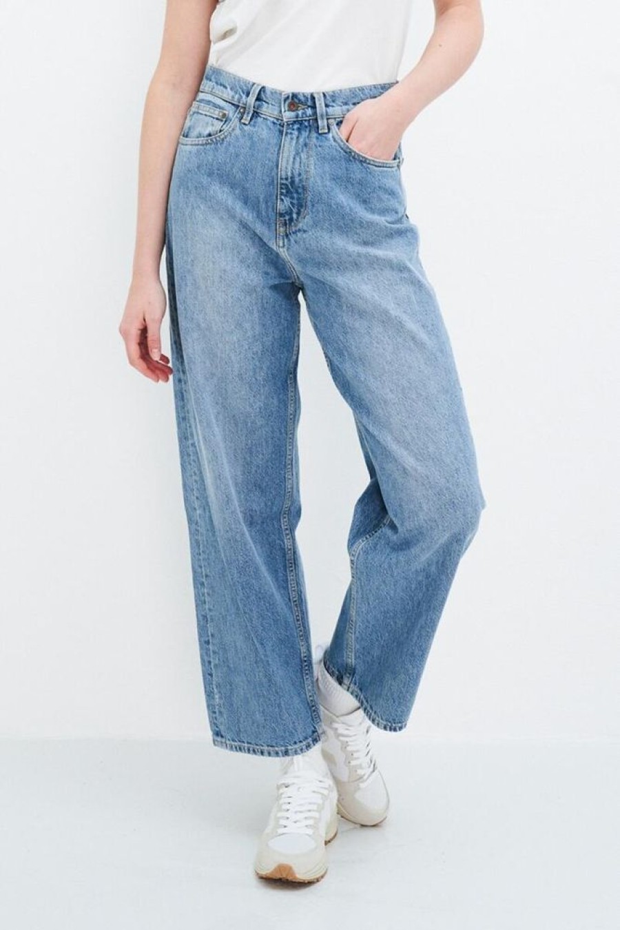 Damen Kuyichi Jeans | Jeans Barrel Fit Mit Hohem Bund Und Weitem Bein - Bobbie - Bio-Baumwolle