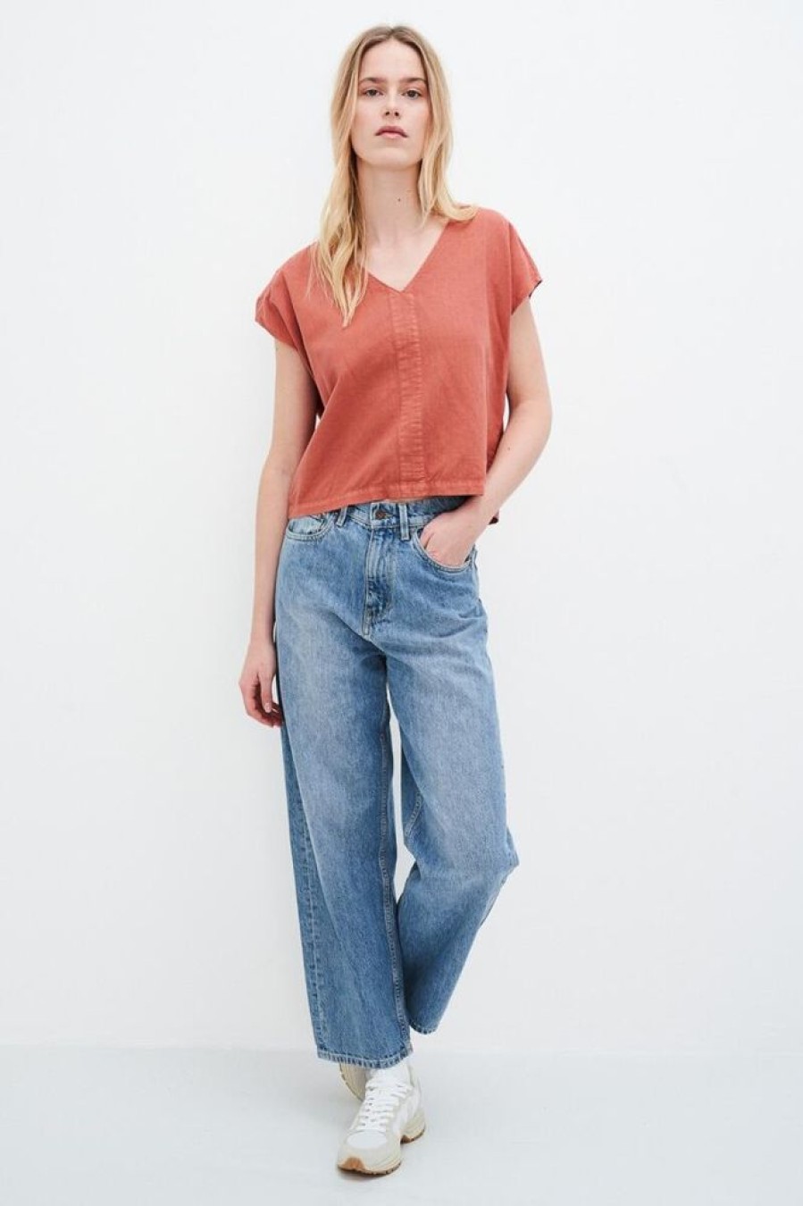 Damen Kuyichi Jeans | Jeans Barrel Fit Mit Hohem Bund Und Weitem Bein - Bobbie - Bio-Baumwolle