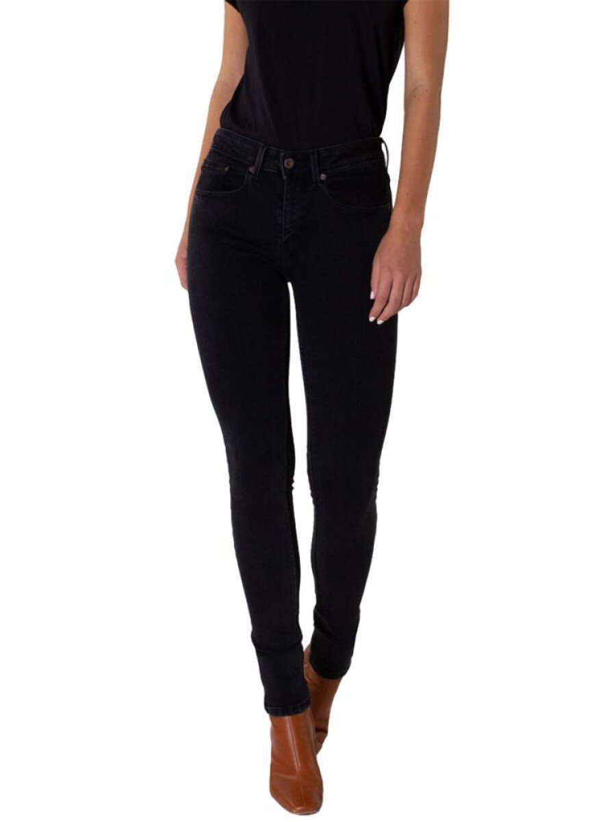 Damen Kuyichi Jeans | Kuyichi Damen Skinny Jeans Carey Black Again Bio-Bw/Rec.