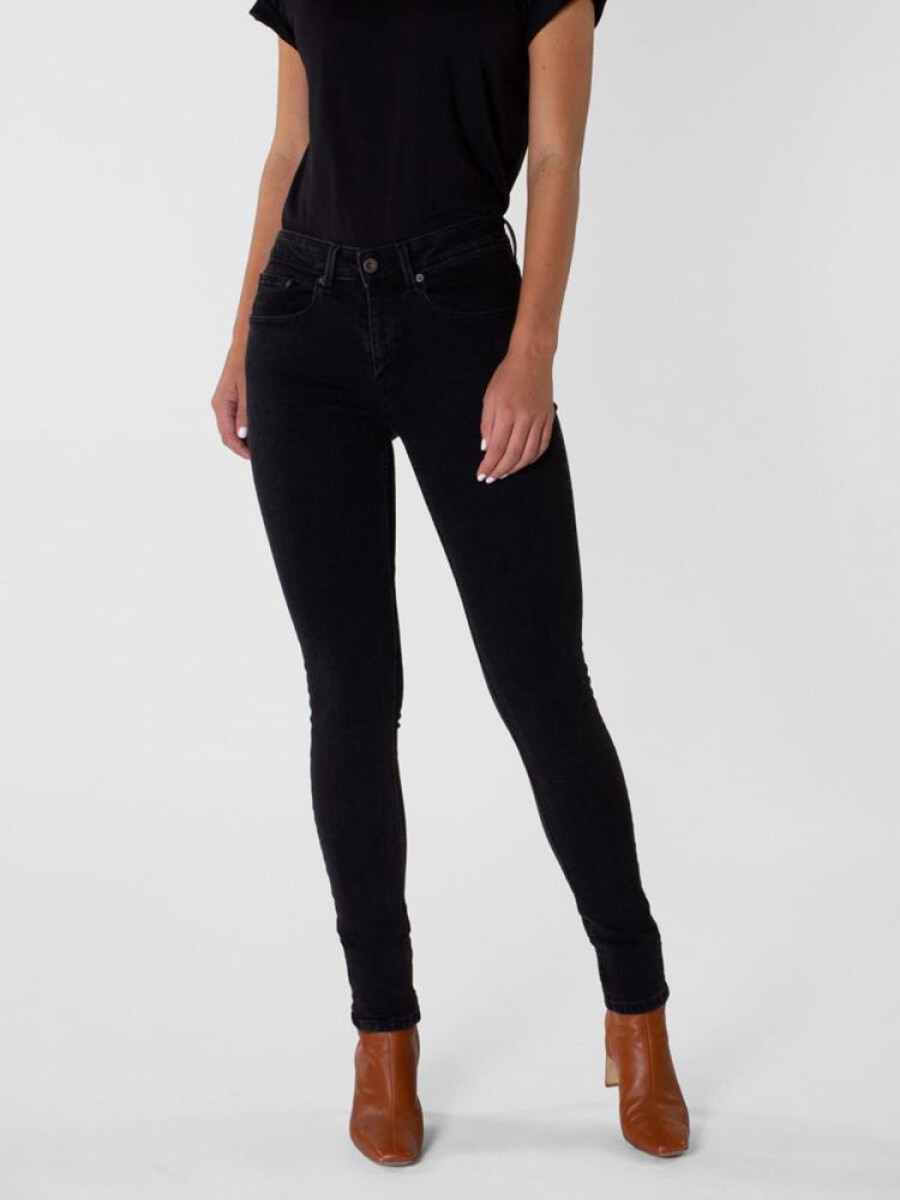 Damen Kuyichi Jeans | Kuyichi Damen Skinny Jeans Carey Black Again Bio-Bw/Rec.