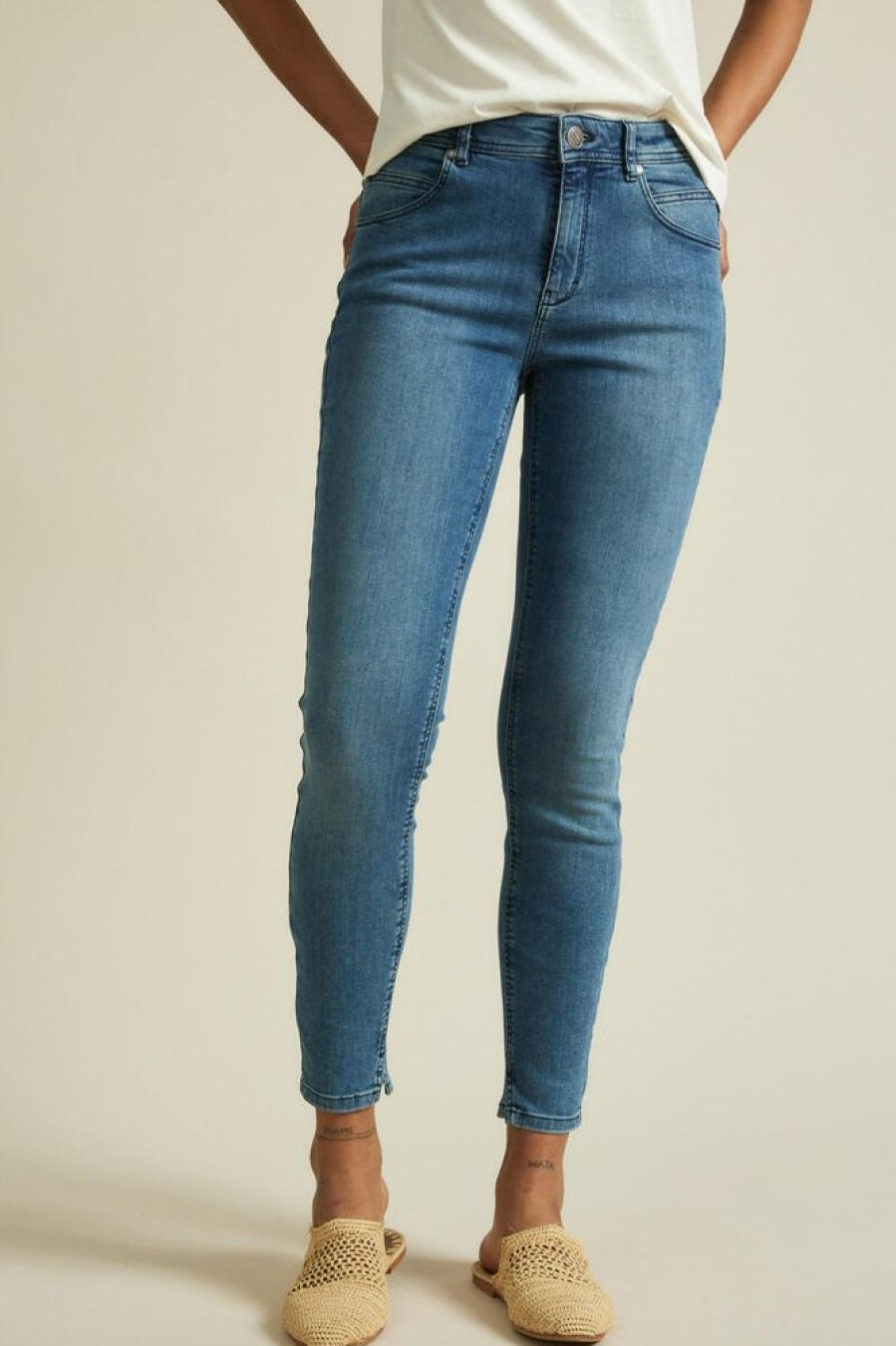 Damen LANIUS Jeans | High-Waist-Jeans Gots Aus Bio-Baumwolle