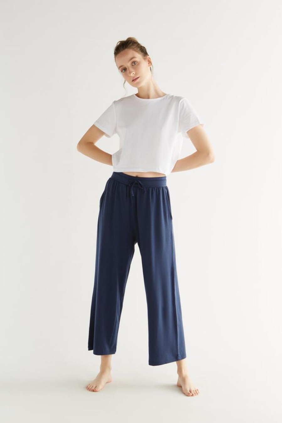 Damen True North Hosen | True North Damen Wide Leg Pants Aus Tencel Lyocell T1322