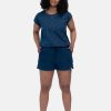 Damen greenjama Hosen | Damen Short In Strukturmuster, Aus Bio Baumwolle Und Gots Zertifiziert