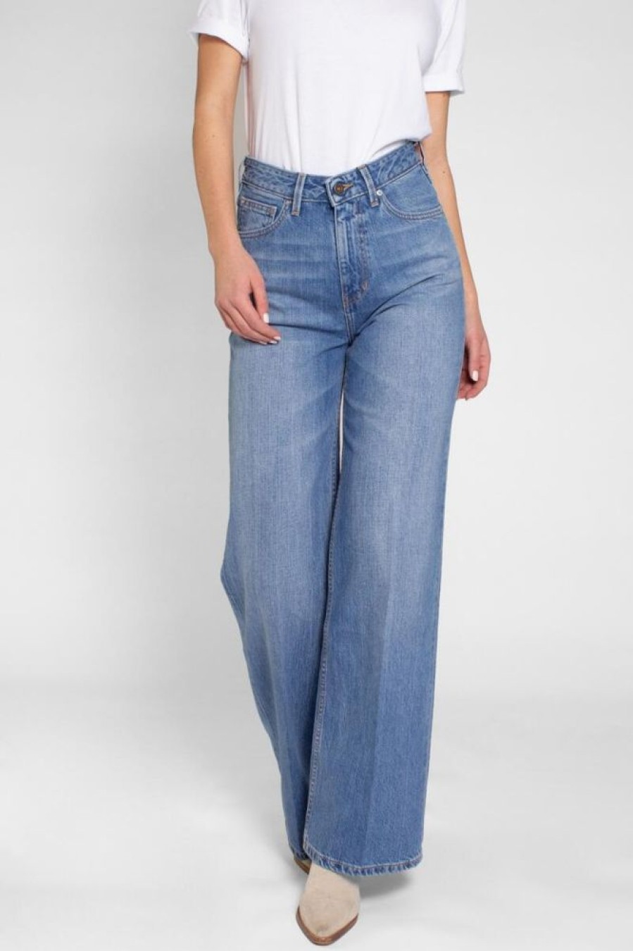 Damen Kuyichi Jeans | Harper Loose Flare Jeans (Light Indigo)