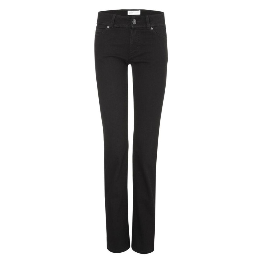 Damen goodsociety Jeans | Womens Straight Jeans Black One Wash