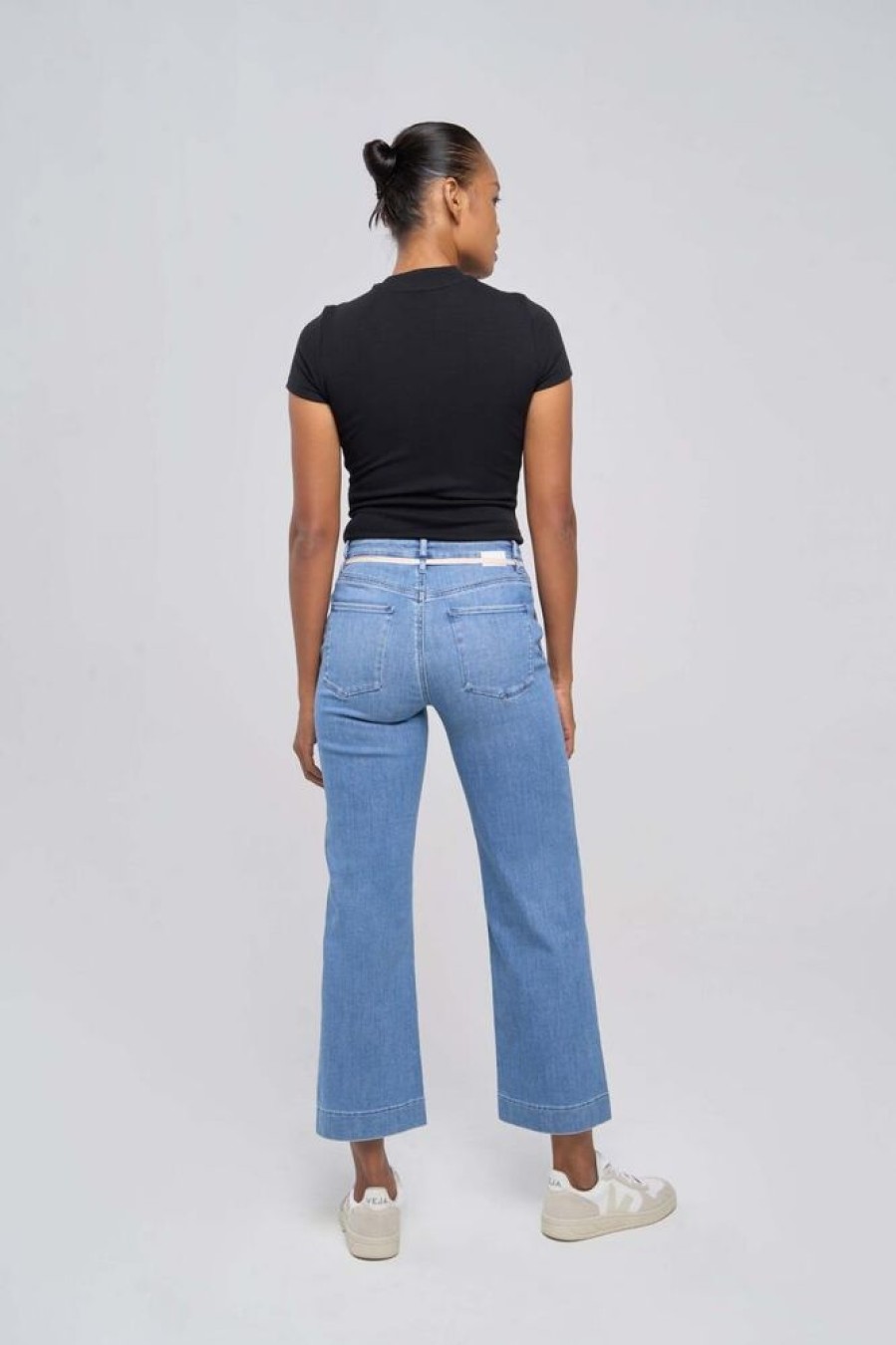 Damen DAWN Jeans | Dew Flared Soft Denim - French Pocket