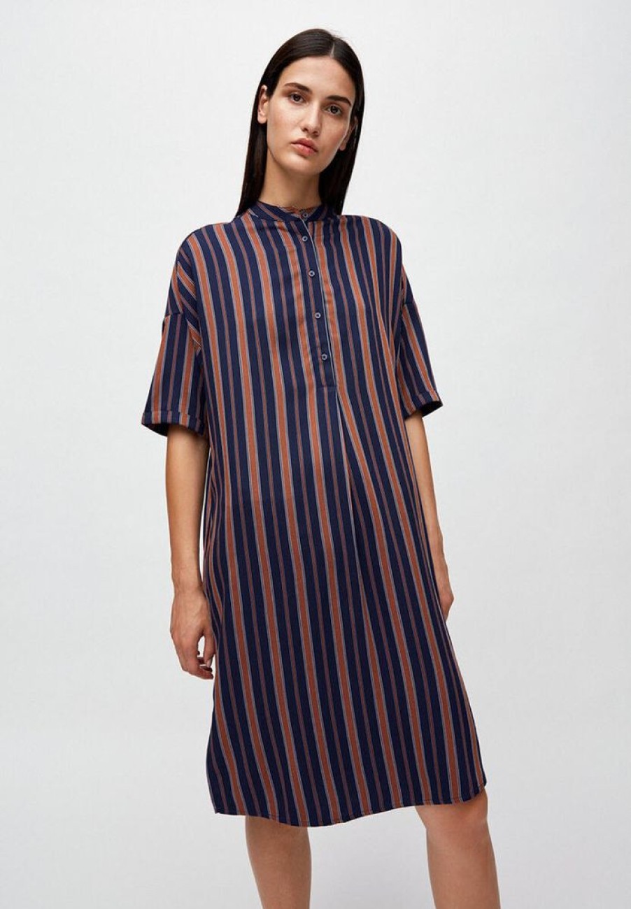 Damen ARMEDANGELS Kleider | Maarjuli Multicol Stripes - Damen Kleid Aus Lenzing Ecovero