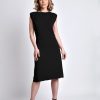 Damen SinWeaver alternative fashion Kleider | Kurzes Kleid, Knielang Ruckenausschnitt Wasserfall Modal