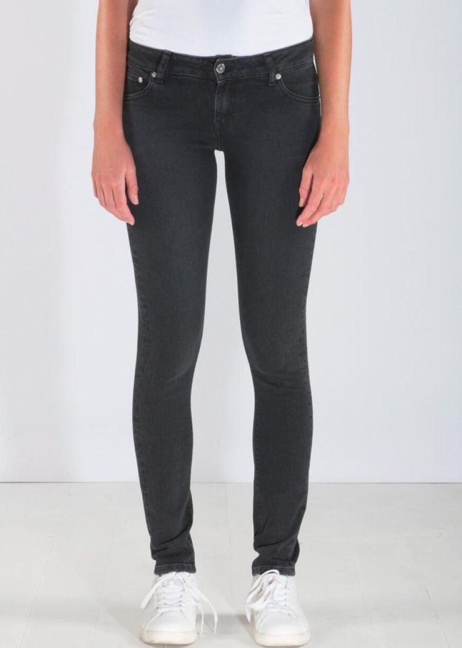 Damen Mud Jeans Jeans | Jeans Skinny Fit - Lilly - Stone Black