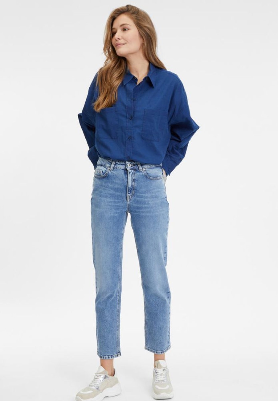 Damen FUTURE:PEOPLE. Jeans | 05:00 Straight Fit, Mid Waist, Cropped