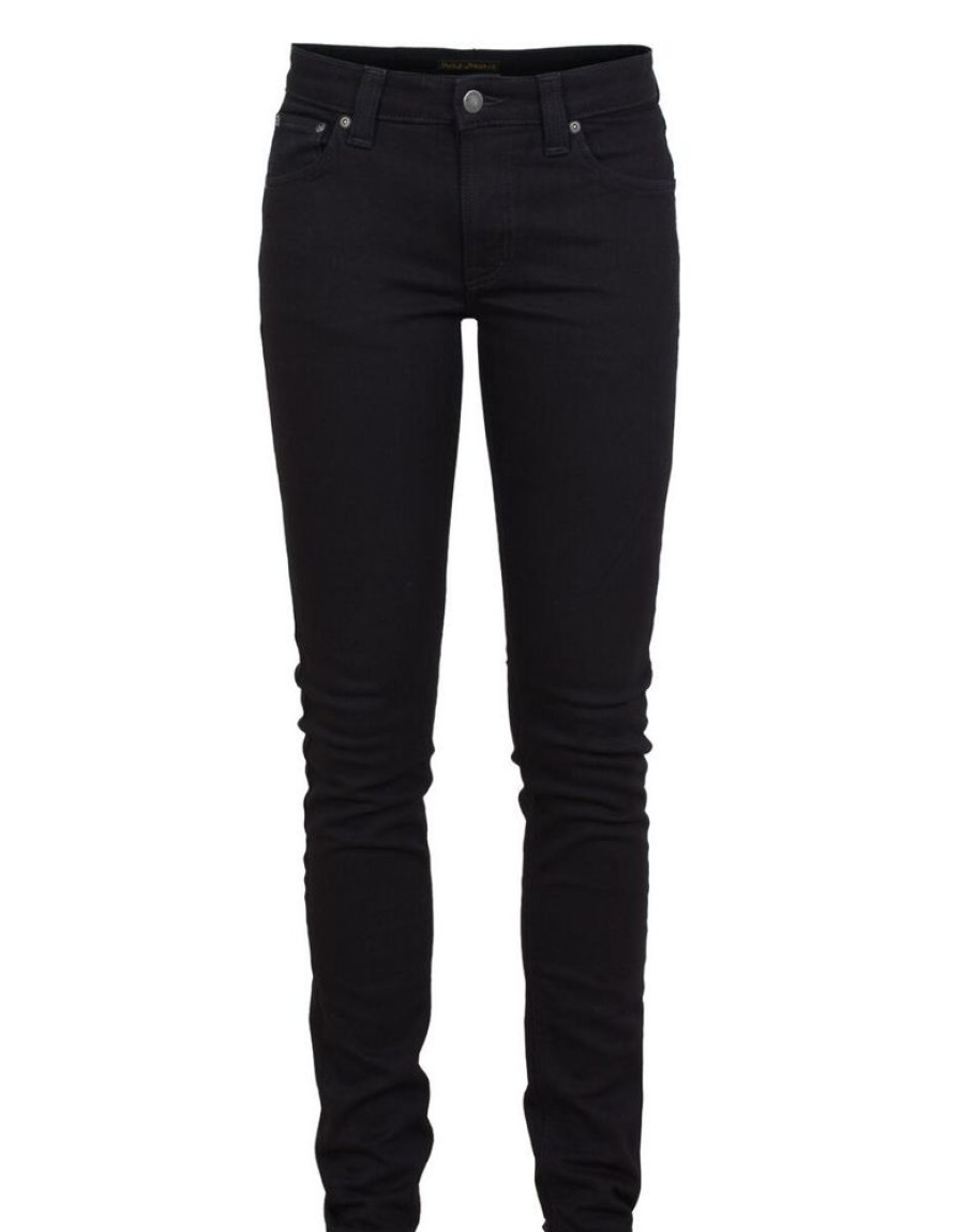 Damen Nudie Jeans Jeans | Skinny Lin Organic Black Black