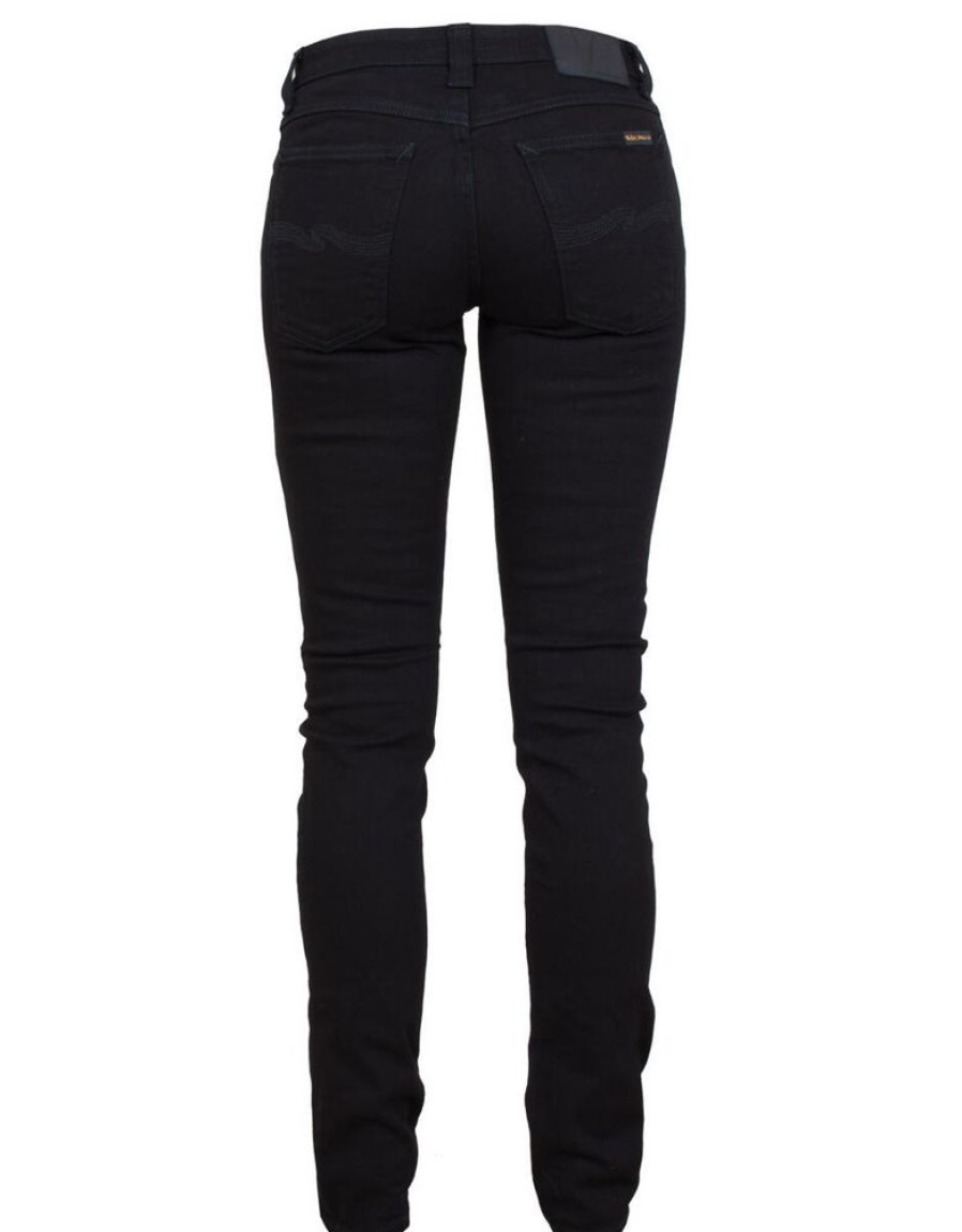 Damen Nudie Jeans Jeans | Skinny Lin Organic Black Black