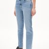 Damen ARMEDANGELS Jeans | Carenaa - Damen Straight Leg Mid Waist Aus Bio-Baumwoll Mix